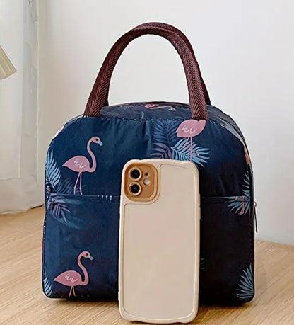 Flamingo insulated lunch bag