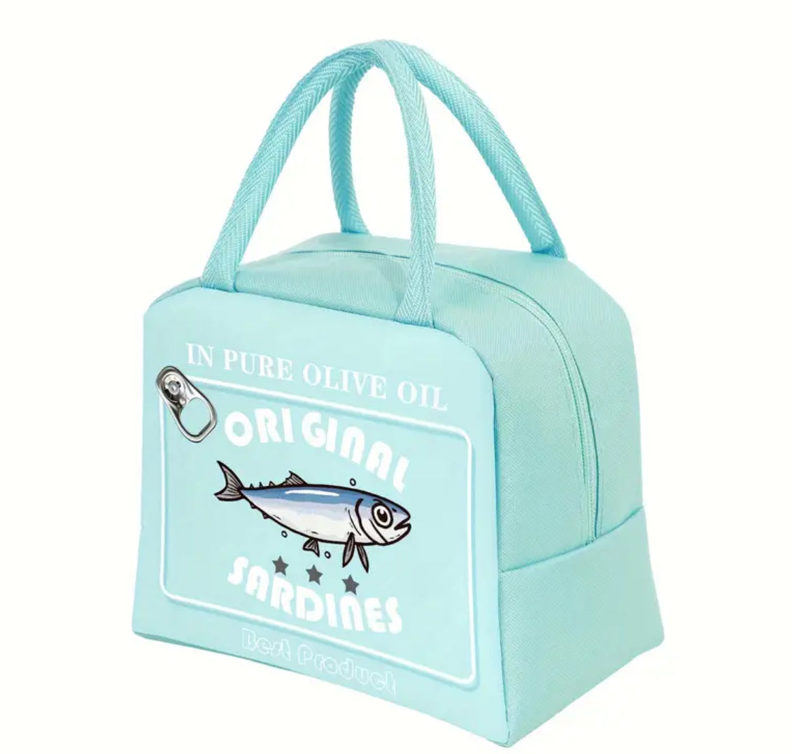 Turquoise Sardine lunch bag