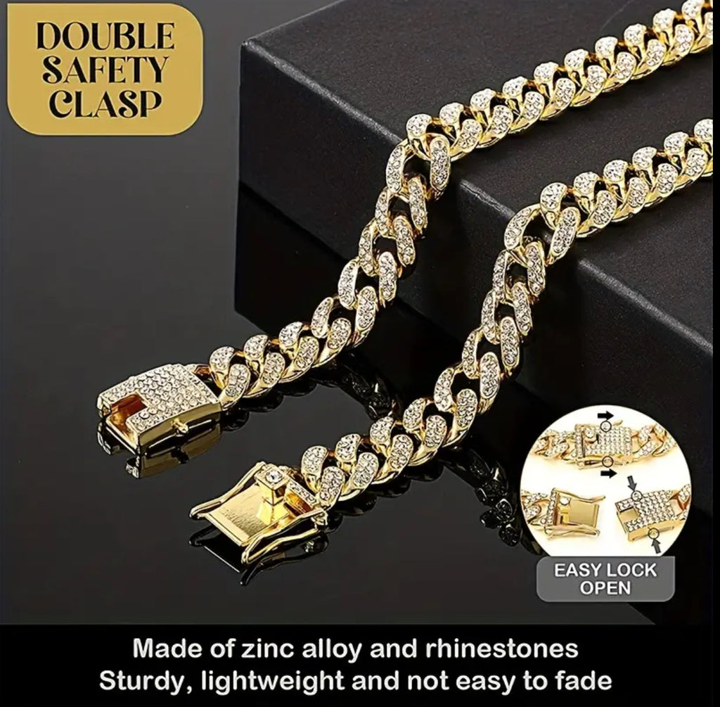 Collier en or rose avec diamants pour chien ou chat