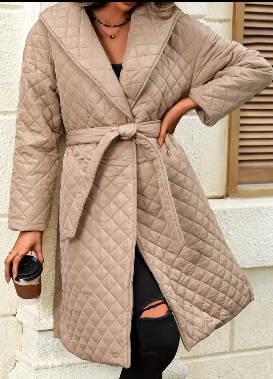 Beige Quilted Jacket