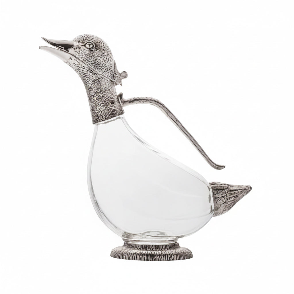 Silver-plated Duck Decanter 1L
