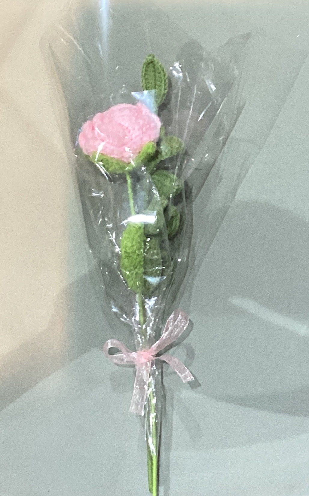 Crochet Pink Rose Bouquet
