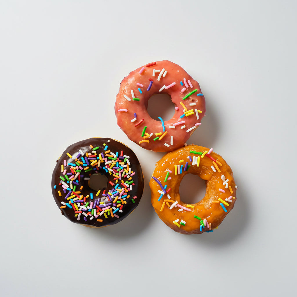 Iced Donuts with Sprinkles