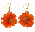 Resin Marigold Flower Earrings