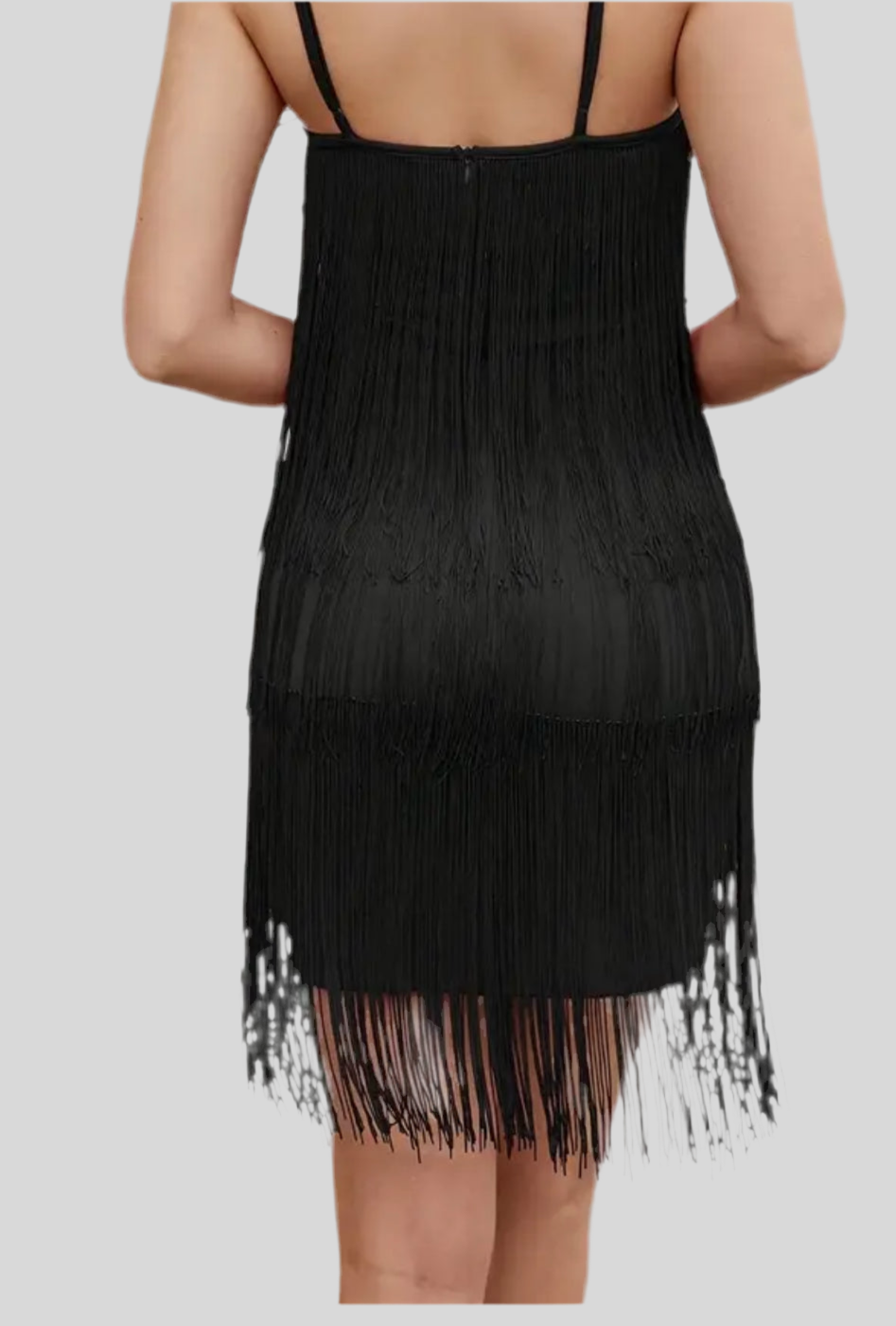 Black tassel dress
