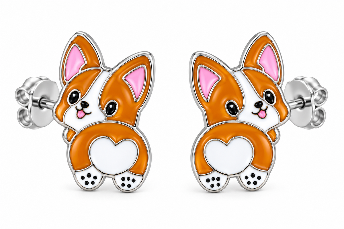 Corgi butt earrings