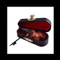 Miniature Wooden Violin, Bow, Stand & Case