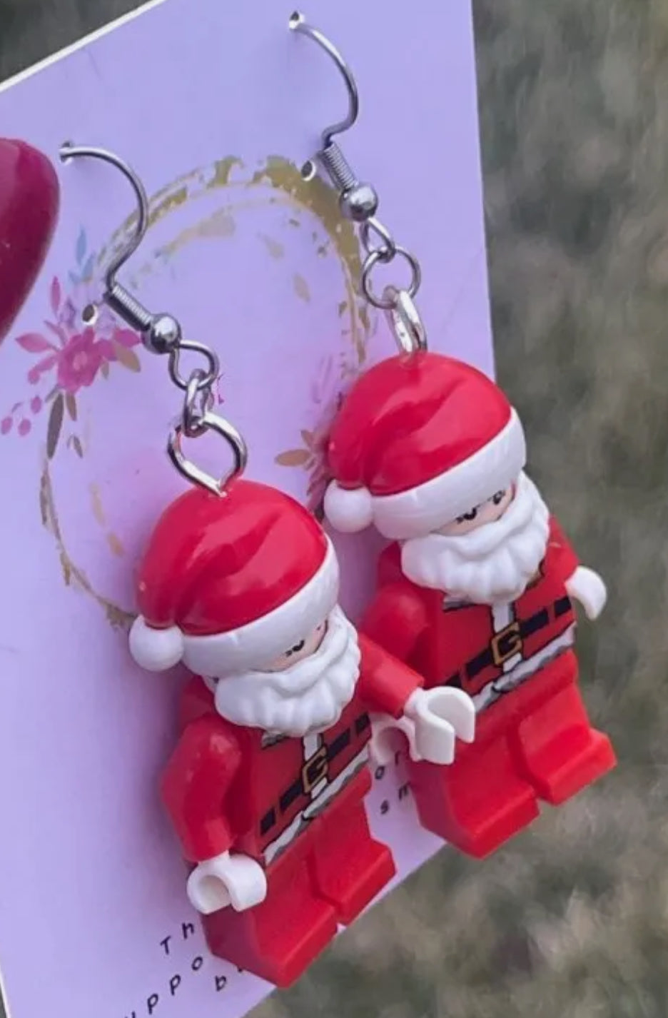 Boucles d'oreilles Père Noël