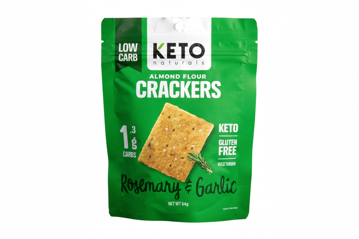 Keto Rosemary & Garlic Almond Flour Crackers (GF)