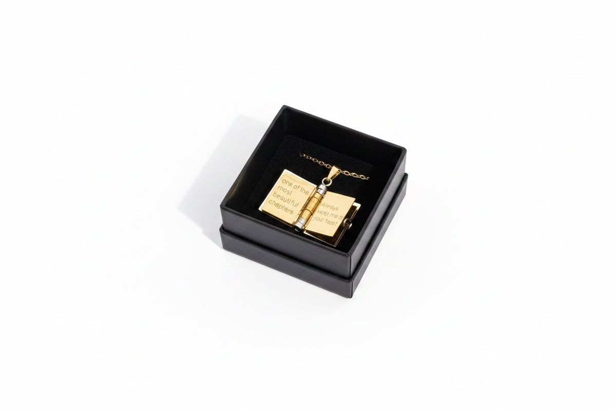 Granddaughter Book Necklace in Gift Box