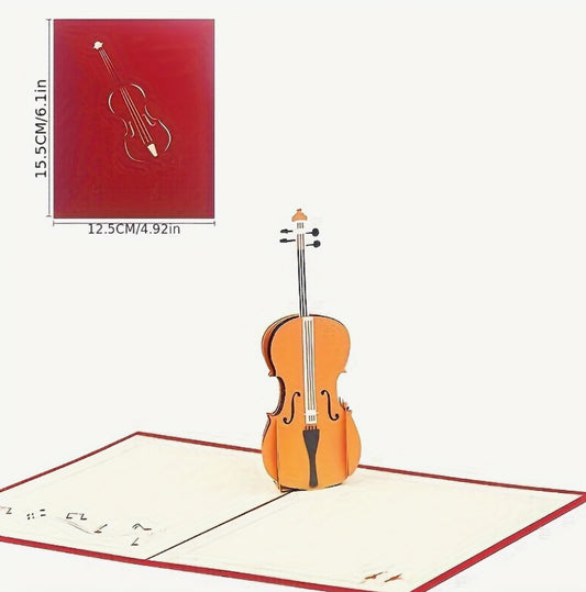 3D Greeting Card - Cello or Double Bass