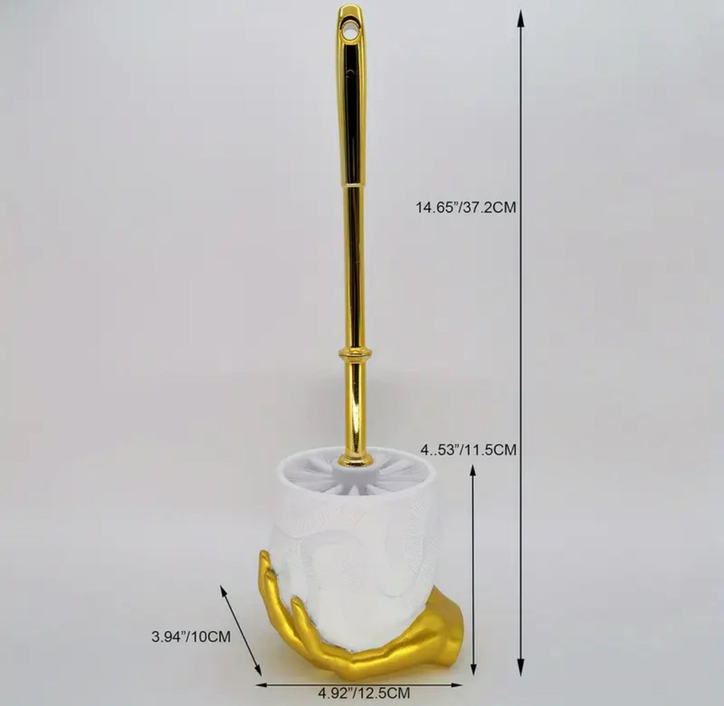 Brosse de toilette à main dorée