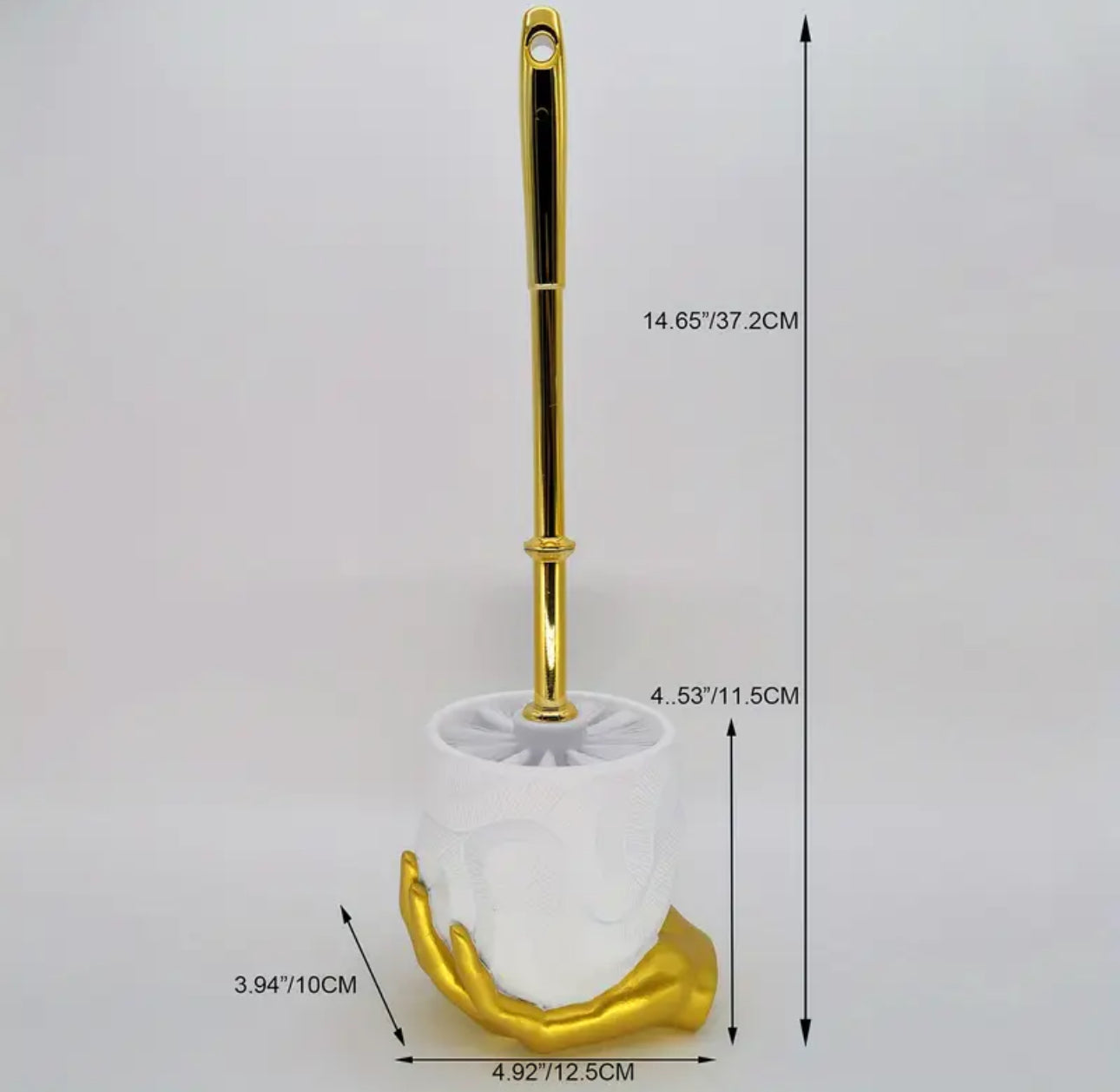 Brosse de toilette à main dorée