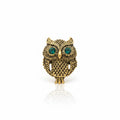 Owl brooch (emerald gem eyes)