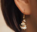 Teapot Mouse Gold Plated Earrings