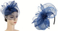Chapeau Derby Fascinator à fleurs bleues