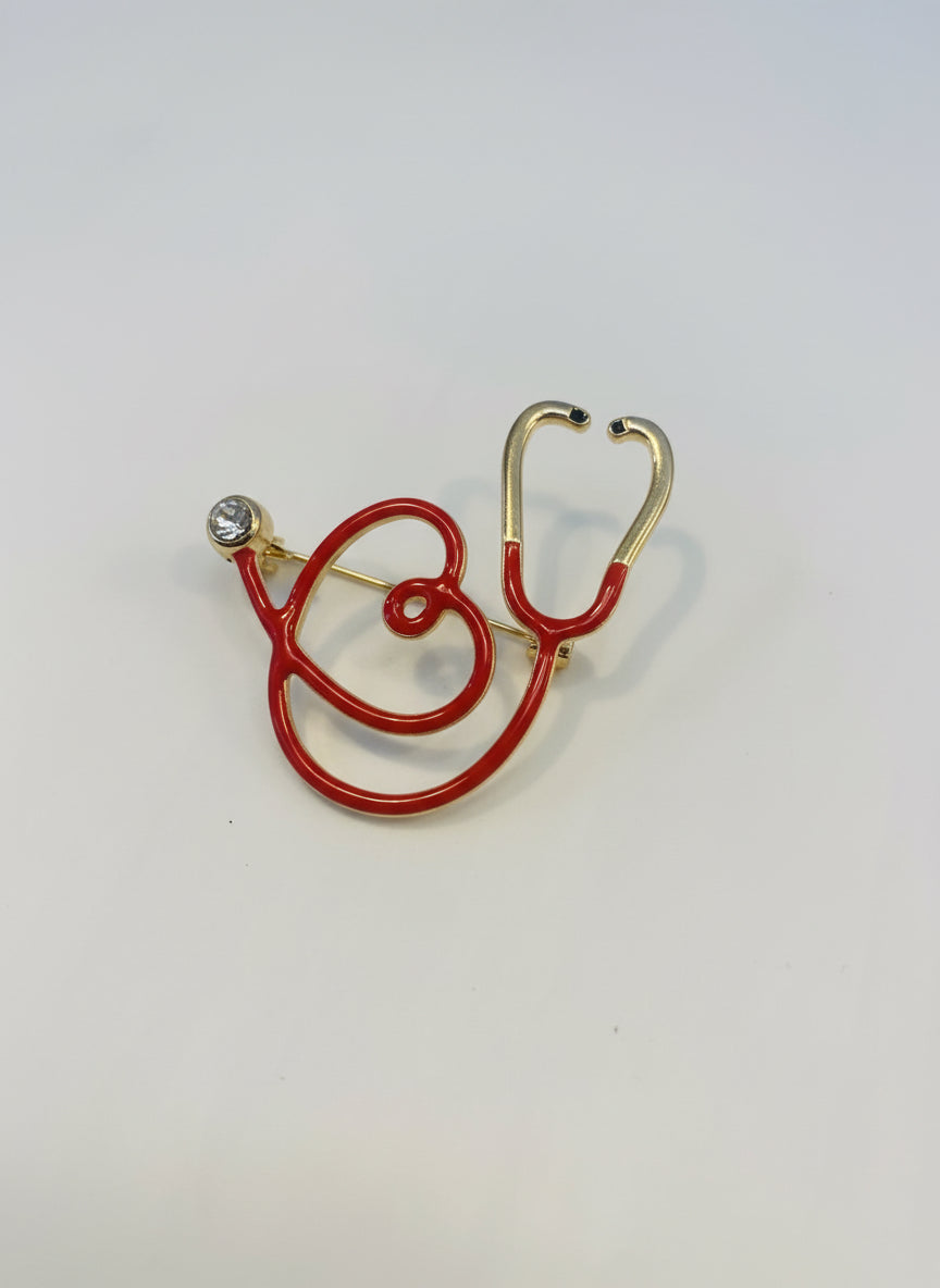 Stethoscope Brooch