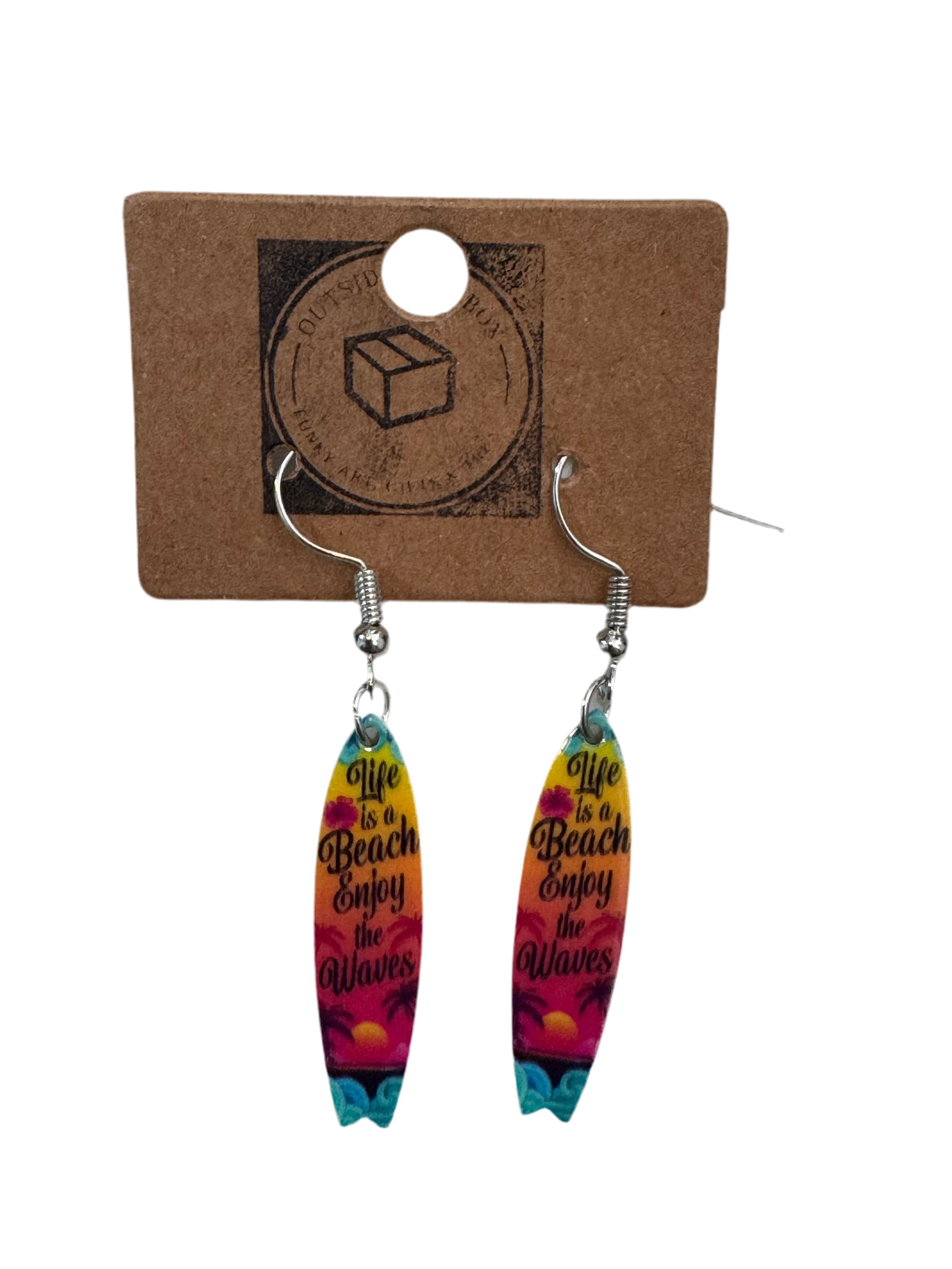 Life is beach earrings