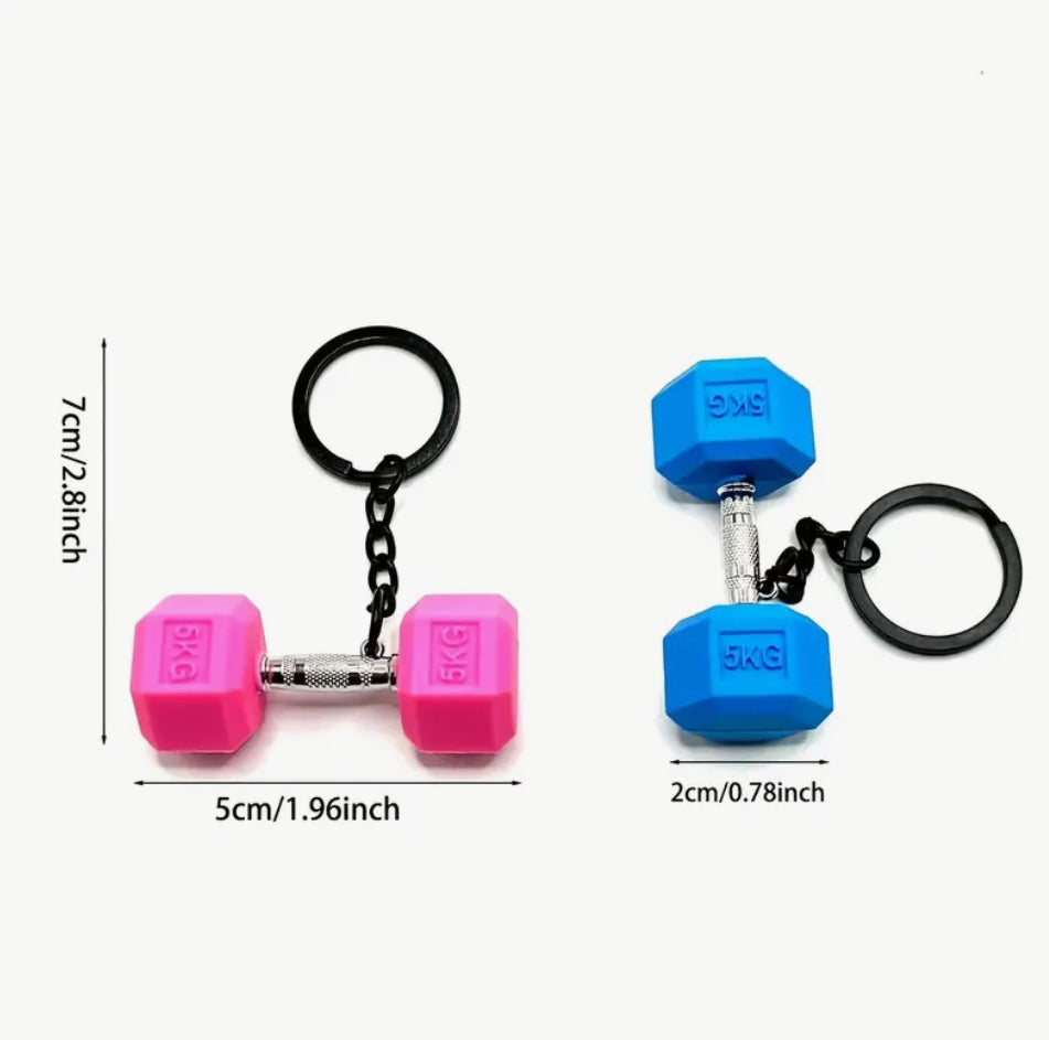 Dumbell Keychain (4 colour choices)