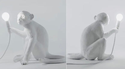 White monkey lamp