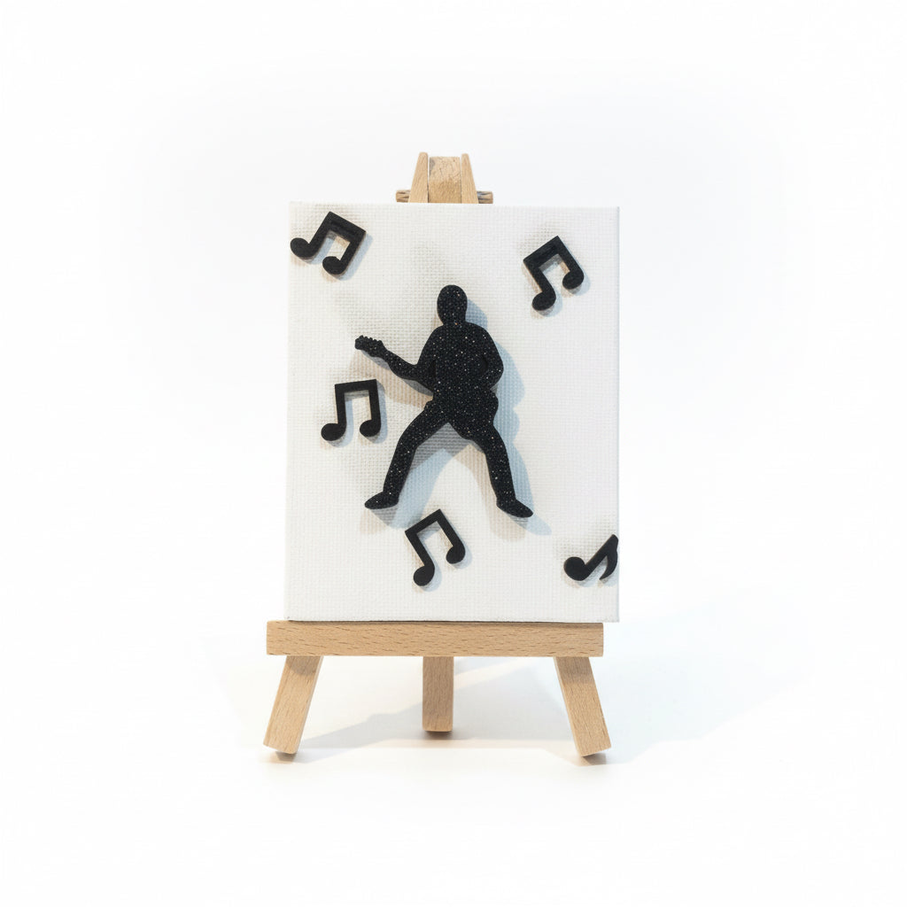 3D Musician Mini Canvas on Easel