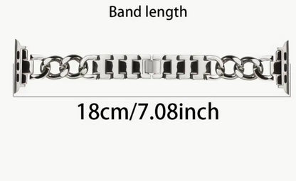 Silver Stainless Steel Apple Watch band.