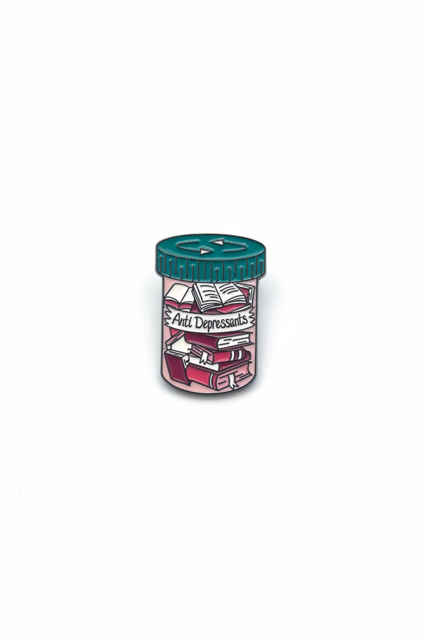 Antidepressants book pin