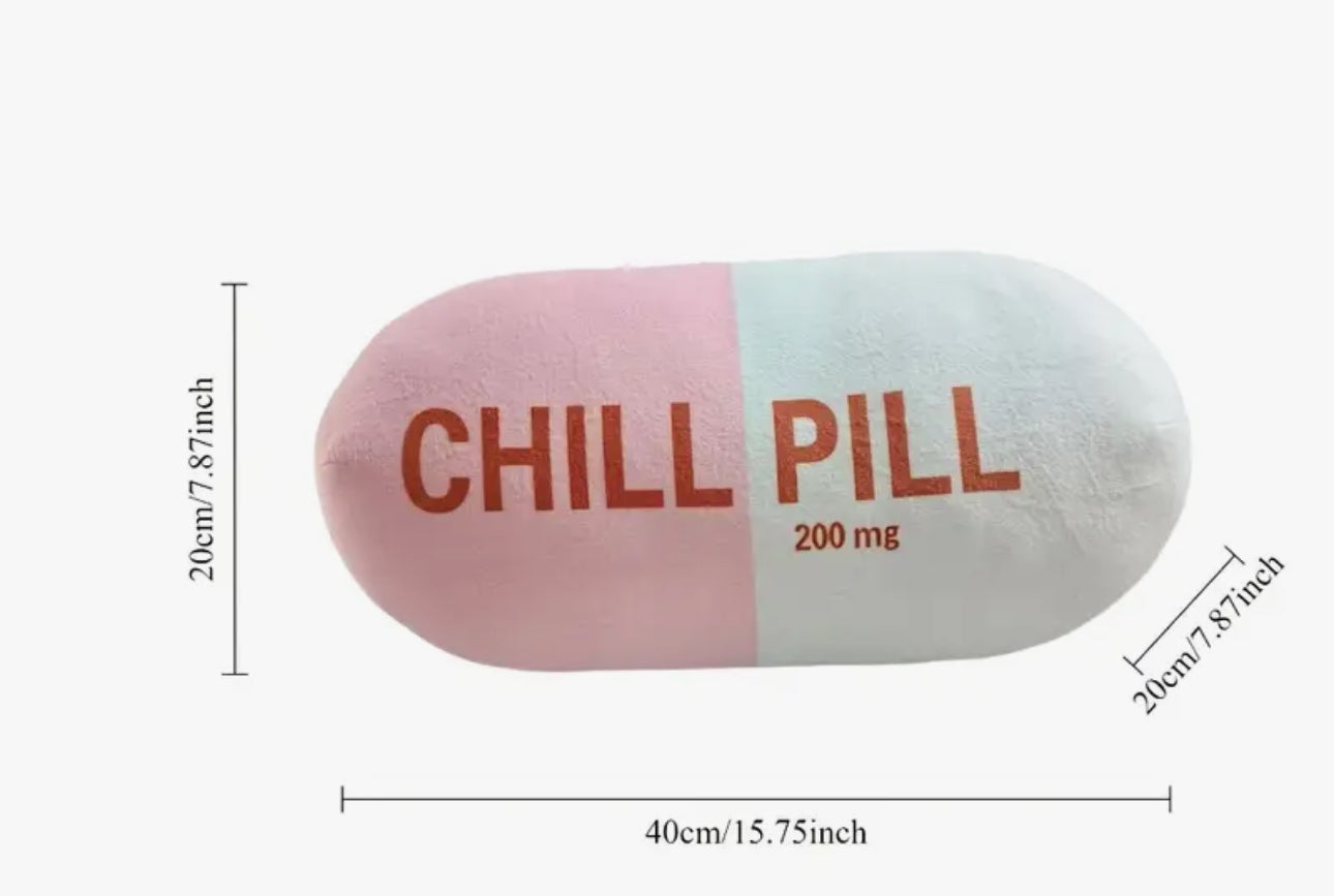 Chill Pill Cushion (Pink)