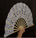 White Lace Foldable Fan