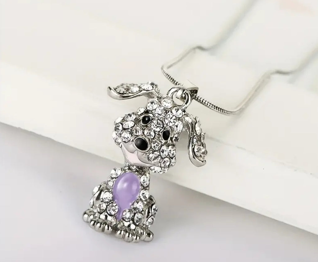 Collier chiot en zircone