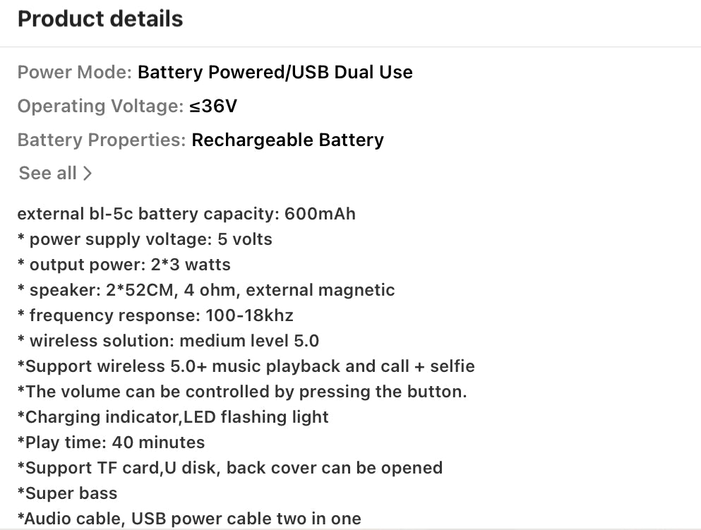 Haut-parleur de voiture Bluetooth sans fil rétro 