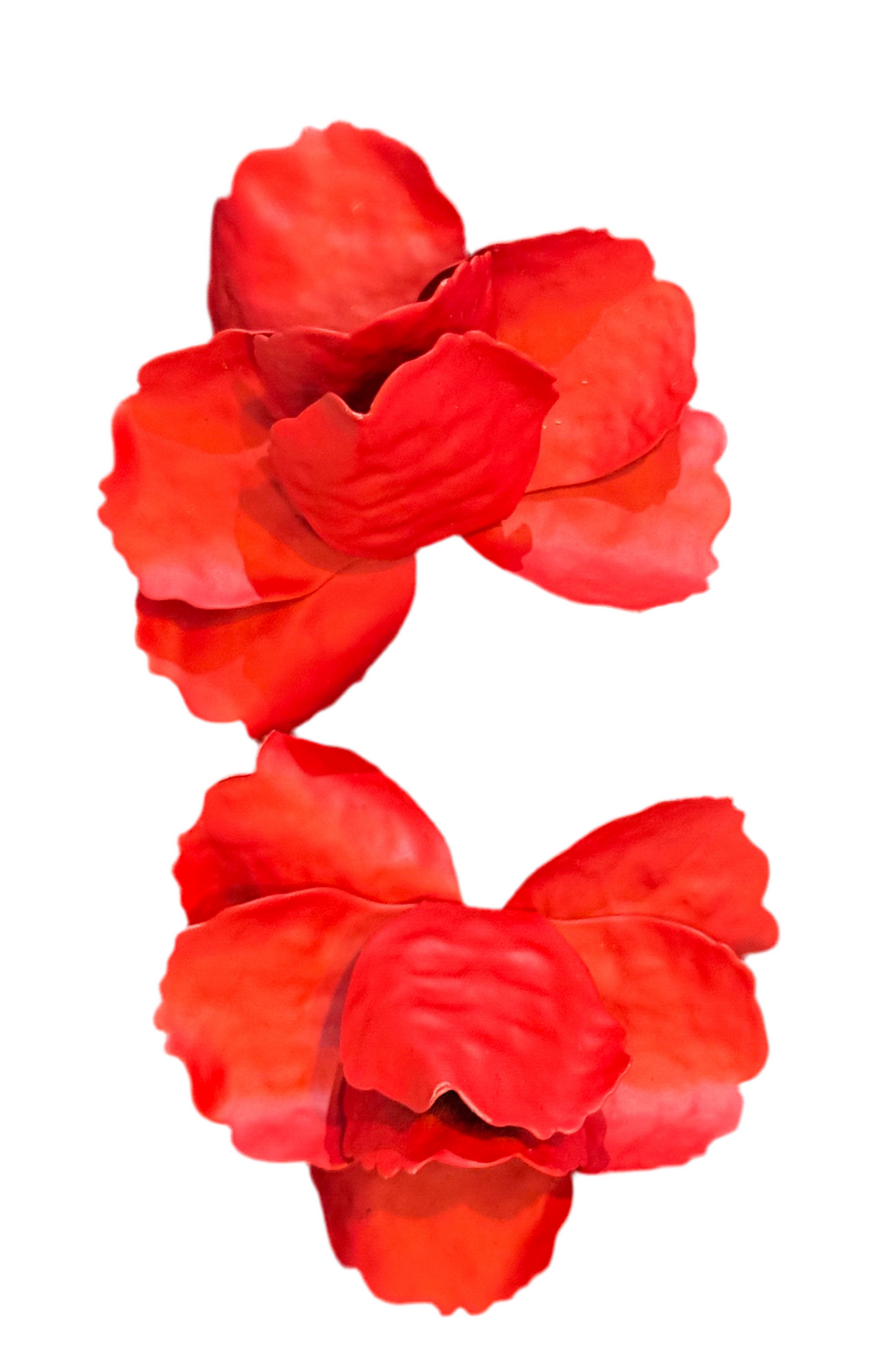 Boucles d'oreilles roses métalliques