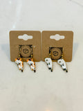 Hanging kittens sterling silver earrings