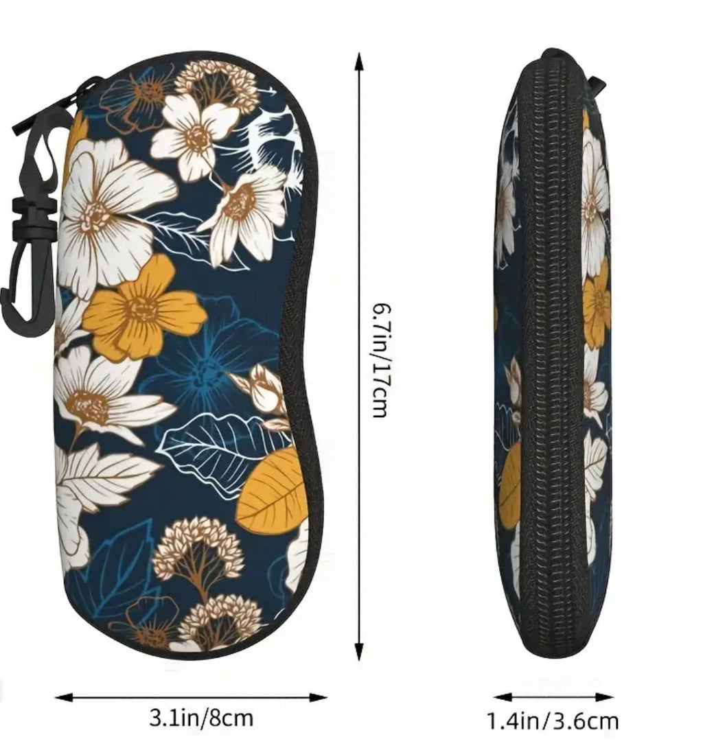 Étui à lunettes à fleurs printanières