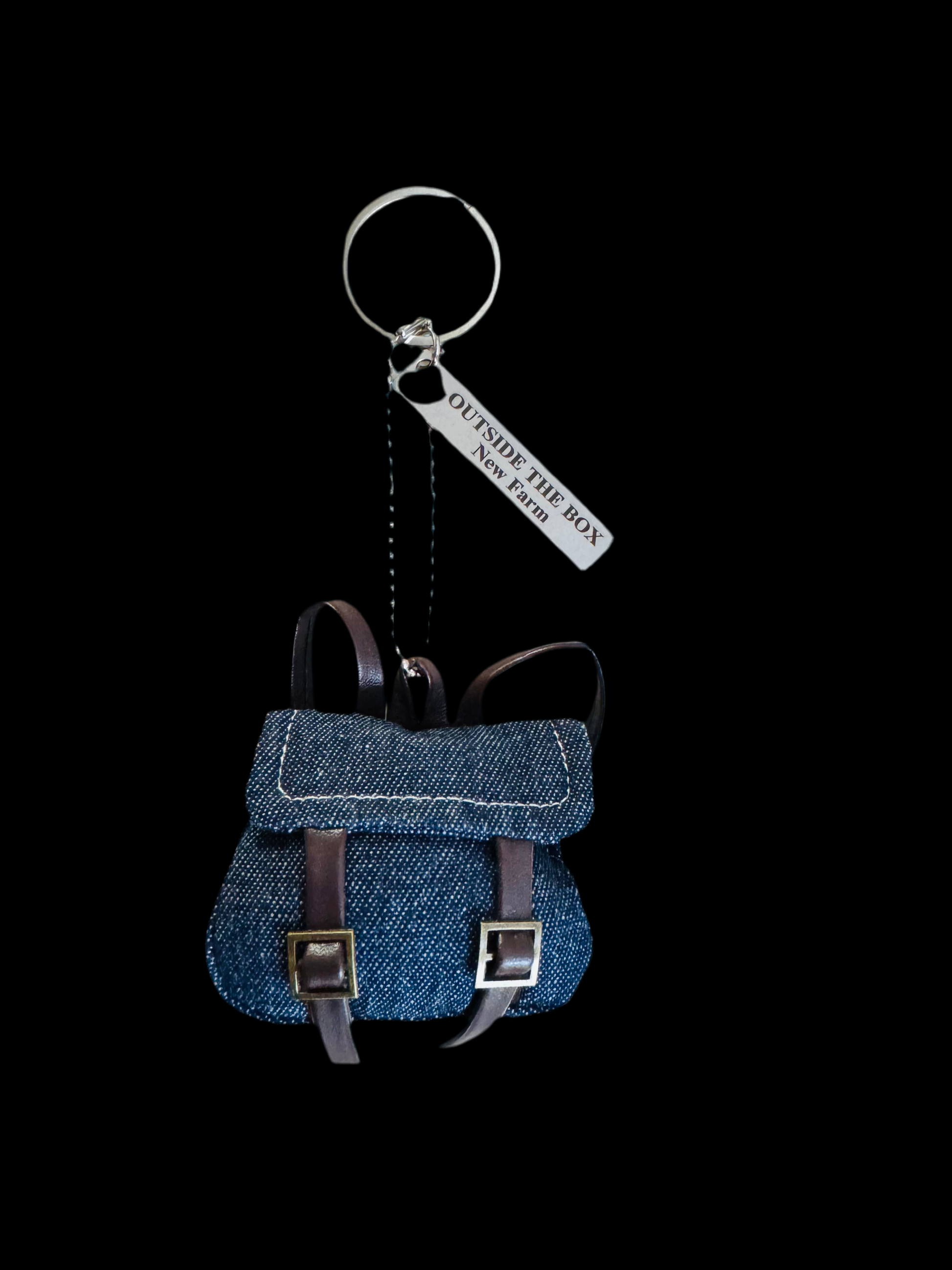 Denim Bag Keychain or Bag Charm