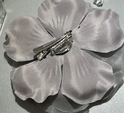 Fabric Flower Brooch or Hair Clip