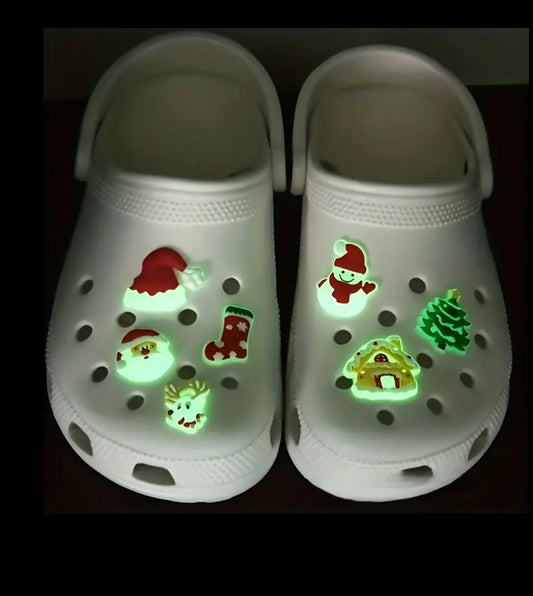 Glow in the dark Christmas shoe charm