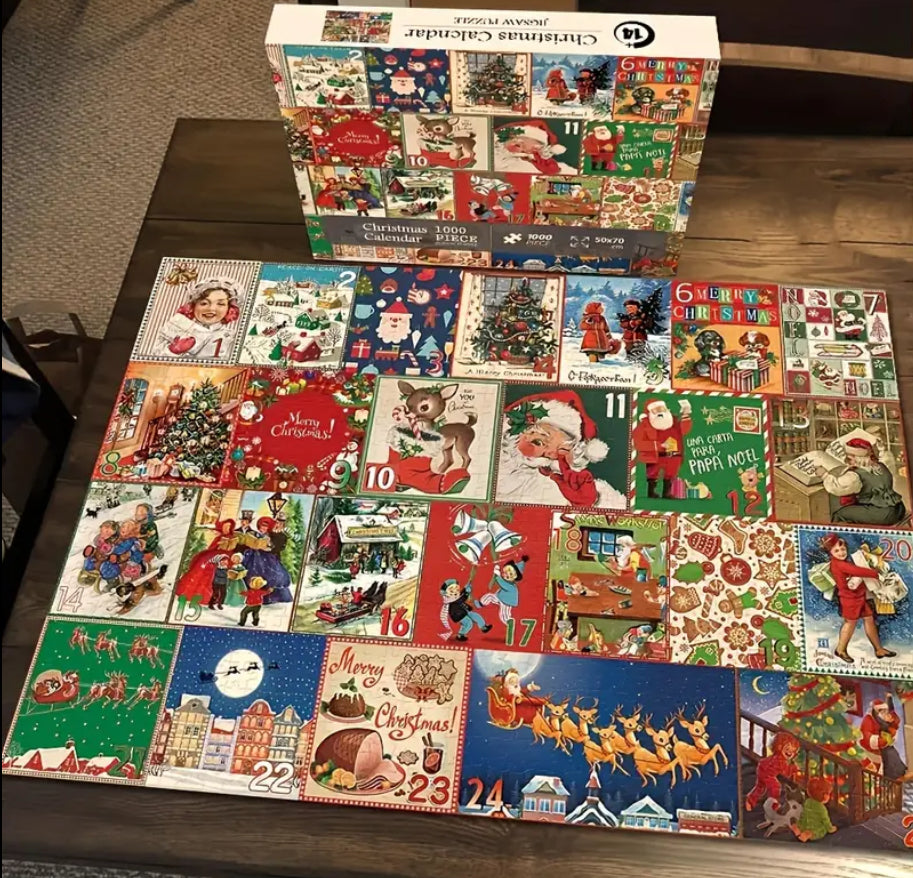 Calendrier de l'Avent de Noël de 1000 pièces