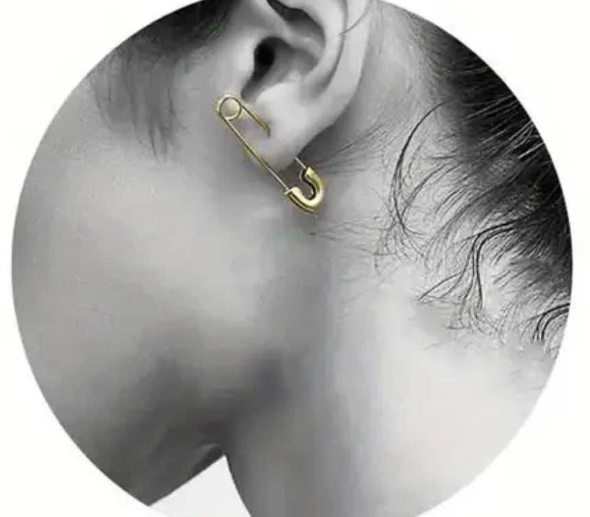 Stainless Steel Safety Pin Earrings