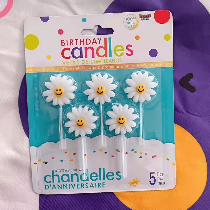 Smiling Flower Birthday Candles