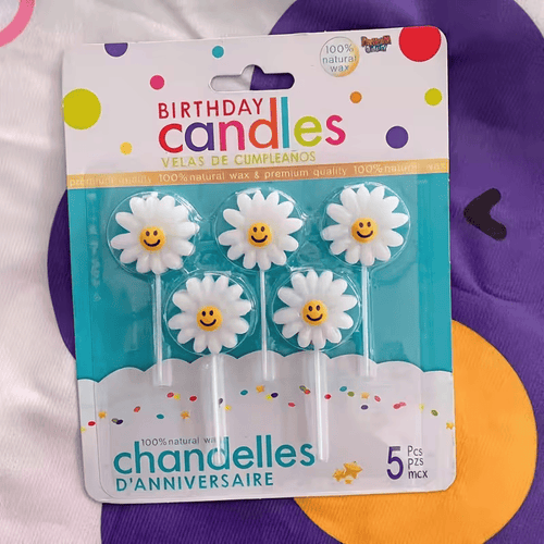 Smiling Flower Birthday Candles