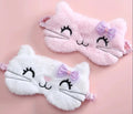 Masque de sommeil moelleux pour chat (rose ou blanc)