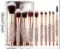 Ensemble de pinceaux de maquillage pailletés et pochette