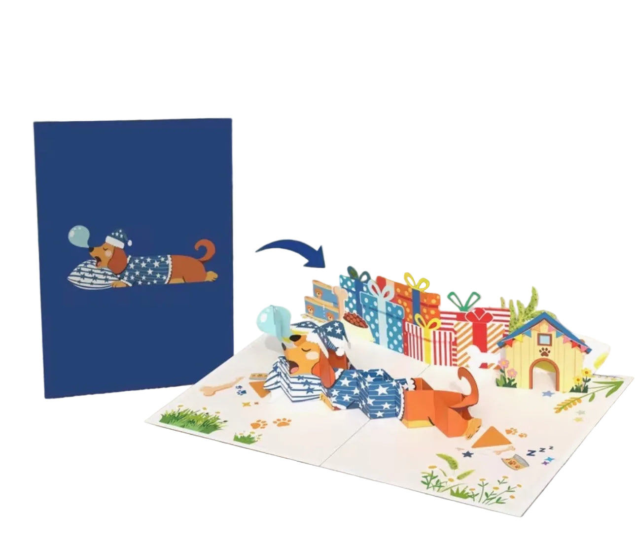Pop-Up Dachshund Birthday Card