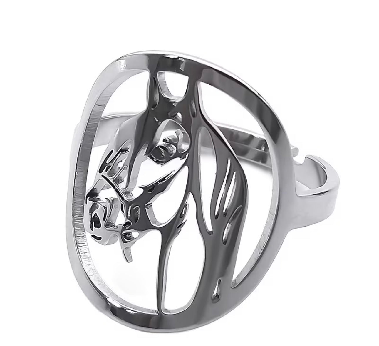 Stainless Steel Horse ring