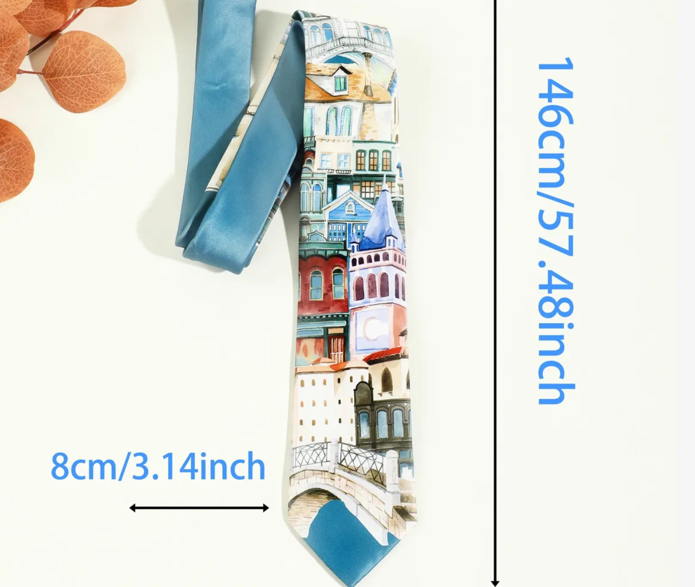 Historical architecture men’s neck tie