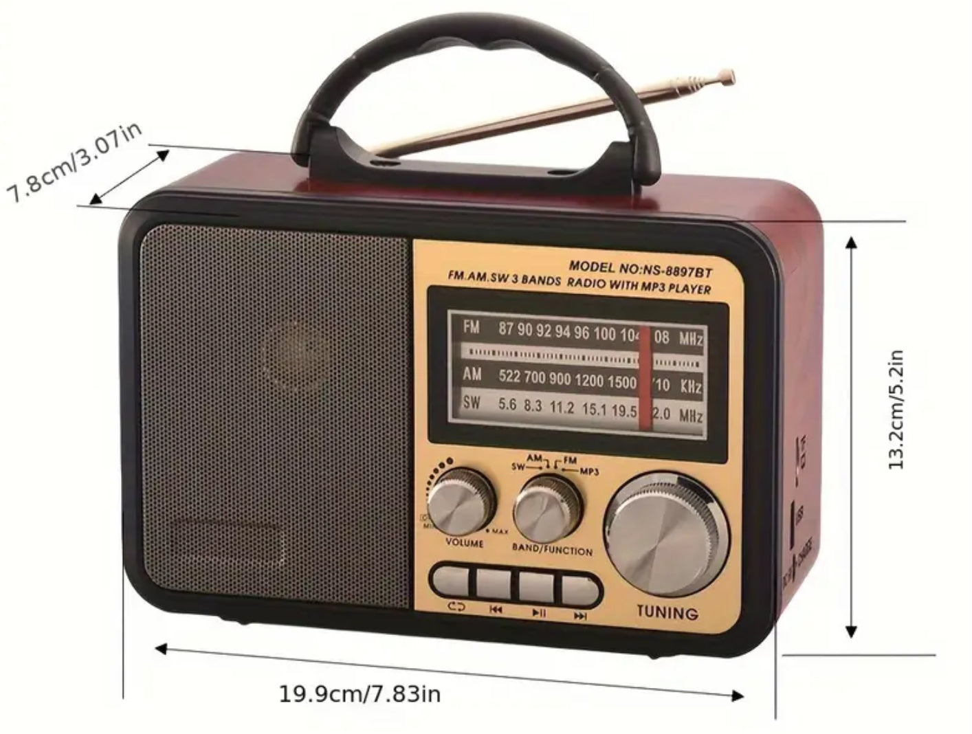 Portable AM/FM Radio Speaker