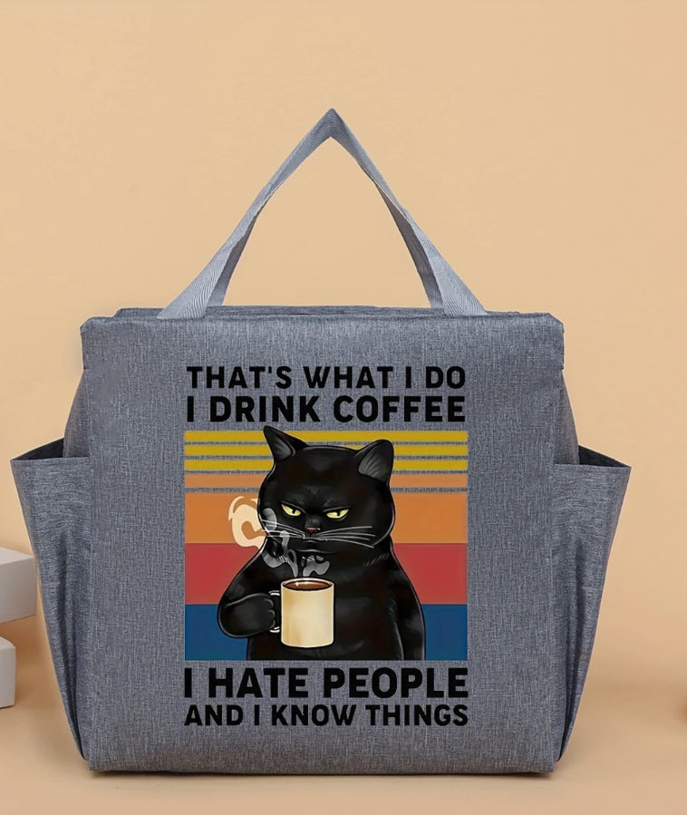 Cheeky Cat insulated lunch bag