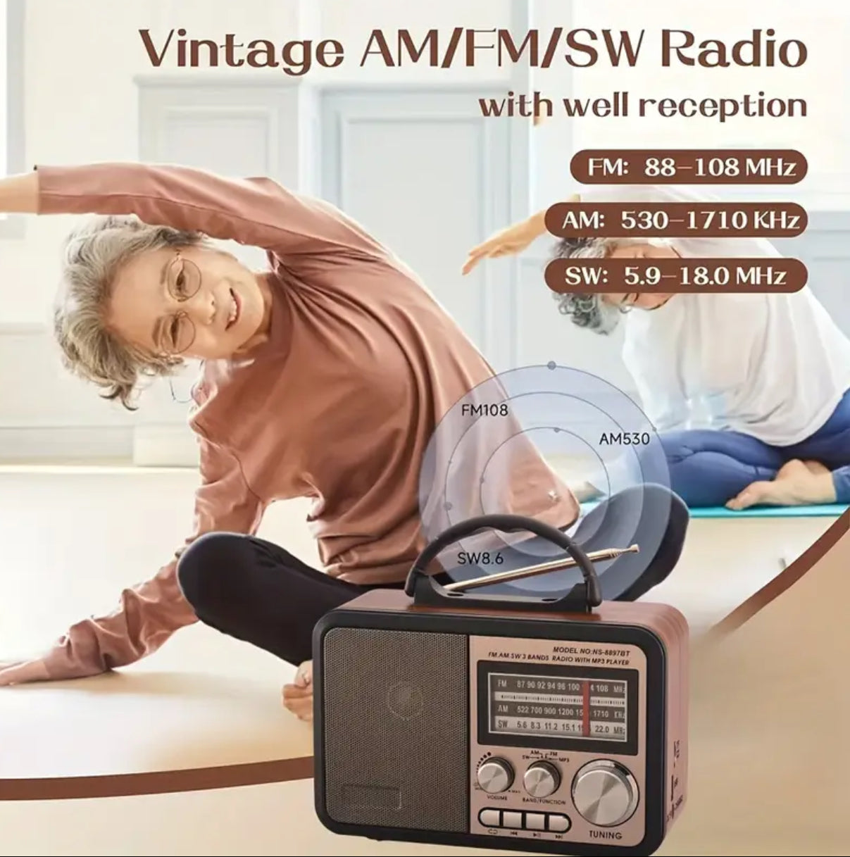 Portable AM/FM Radio Speaker