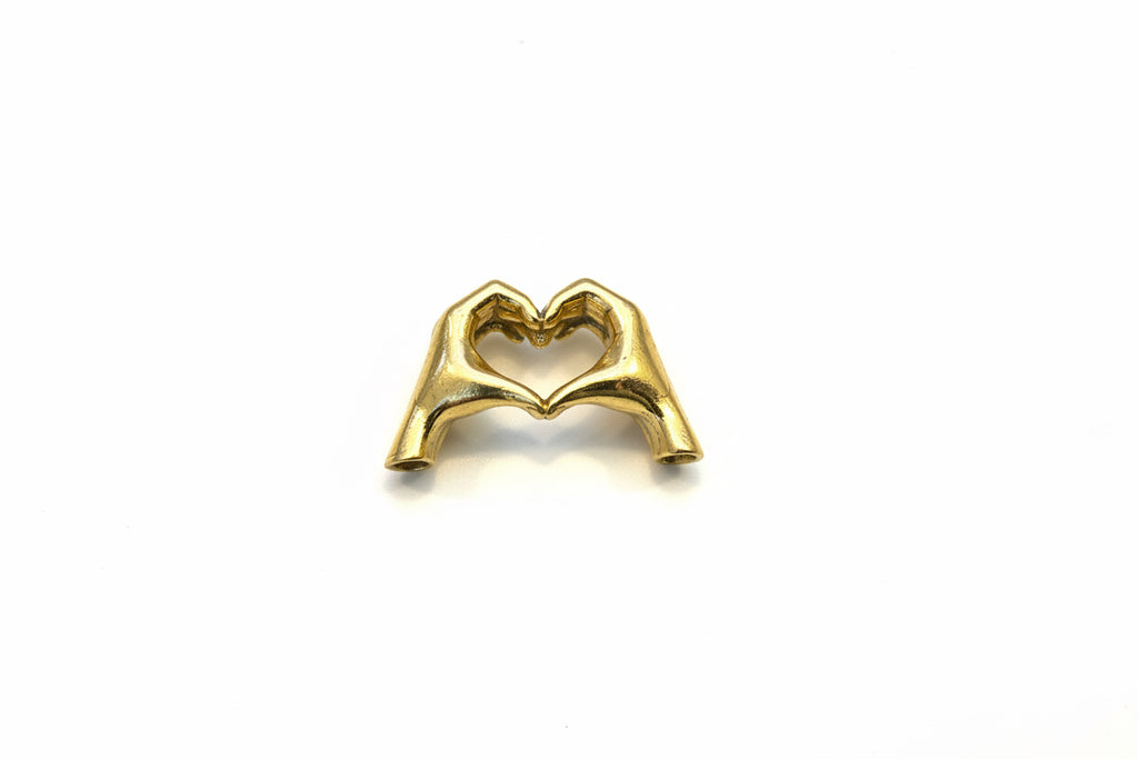 Handcrafted Brass Love Heart Hands